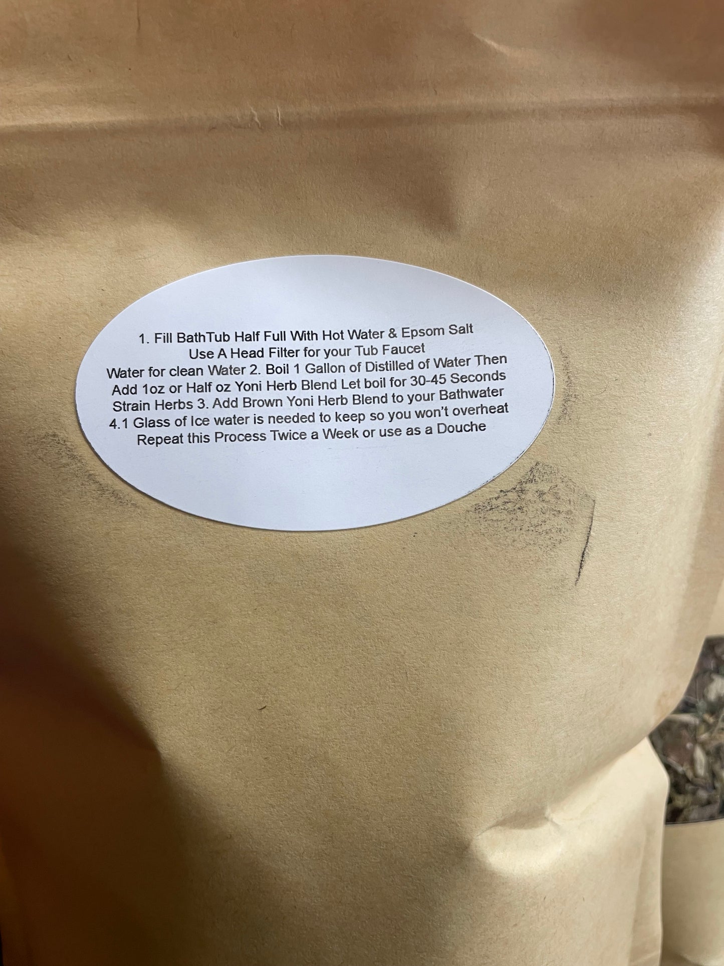 Yoni/Anal Detox Herbal Bath Soak & Tea Drink 3oz Blend with Directions